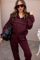 Busy Bee Button Drawstring Cropped Hoodie Jogger 2pcs Set-2 Piece Outfit Sets-Krush Kandy, Women's Online Fashion Boutique Located in Phoenix, Arizona (Scottsdale Area)