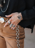 Copper Infused White Buffalo Three Band Blossom Bracelet-Bracelets-Krush Kandy, Women's Online Fashion Boutique Located in Phoenix, Arizona (Scottsdale Area)