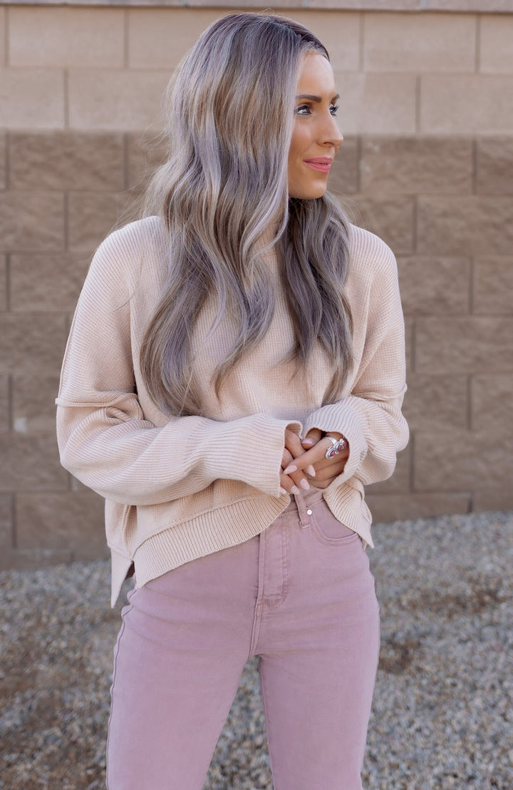 Your Go To Luxe Everyday Sweater | S-XL multiple colors-Sweaters-Krush Kandy, Women's Online Fashion Boutique Located in Phoenix, Arizona (Scottsdale Area)
