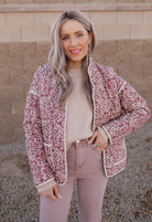 Floral Button Down Coat-Coats-Krush Kandy, Women's Online Fashion Boutique Located in Phoenix, Arizona (Scottsdale Area)