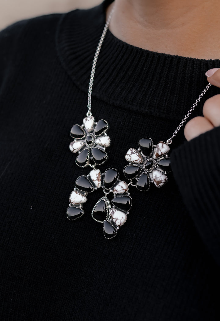 Wild Dreams Horseshoe Blossom Necklace-Necklaces-Krush Kandy, Women's Online Fashion Boutique Located in Phoenix, Arizona (Scottsdale Area)