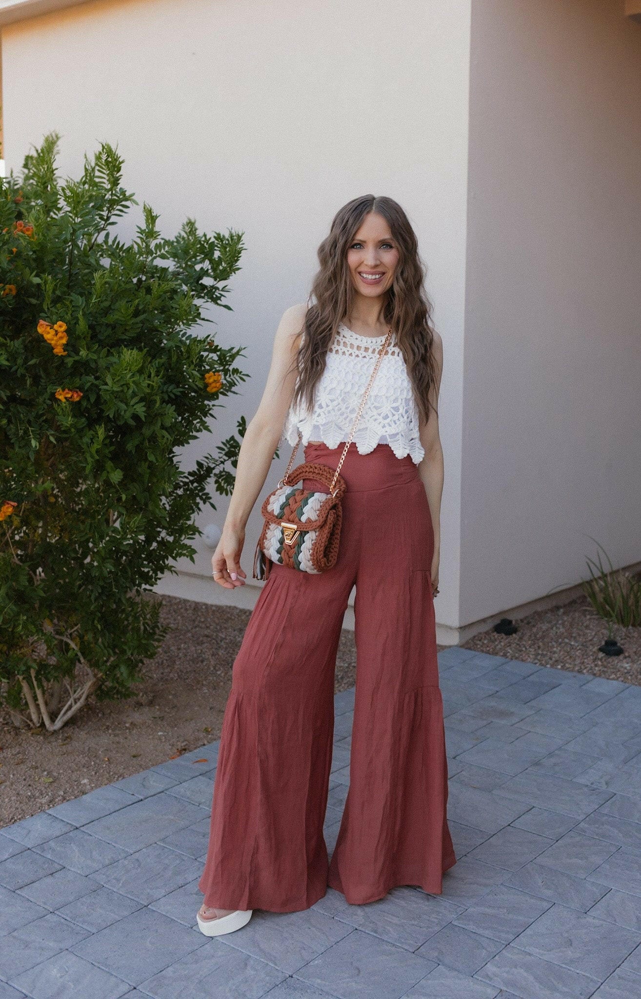 Boho Breeze Tiered Palazzo Pants S-3X-Pants-Krush Kandy, Women's Online Fashion Boutique Located in Phoenix, Arizona (Scottsdale Area)