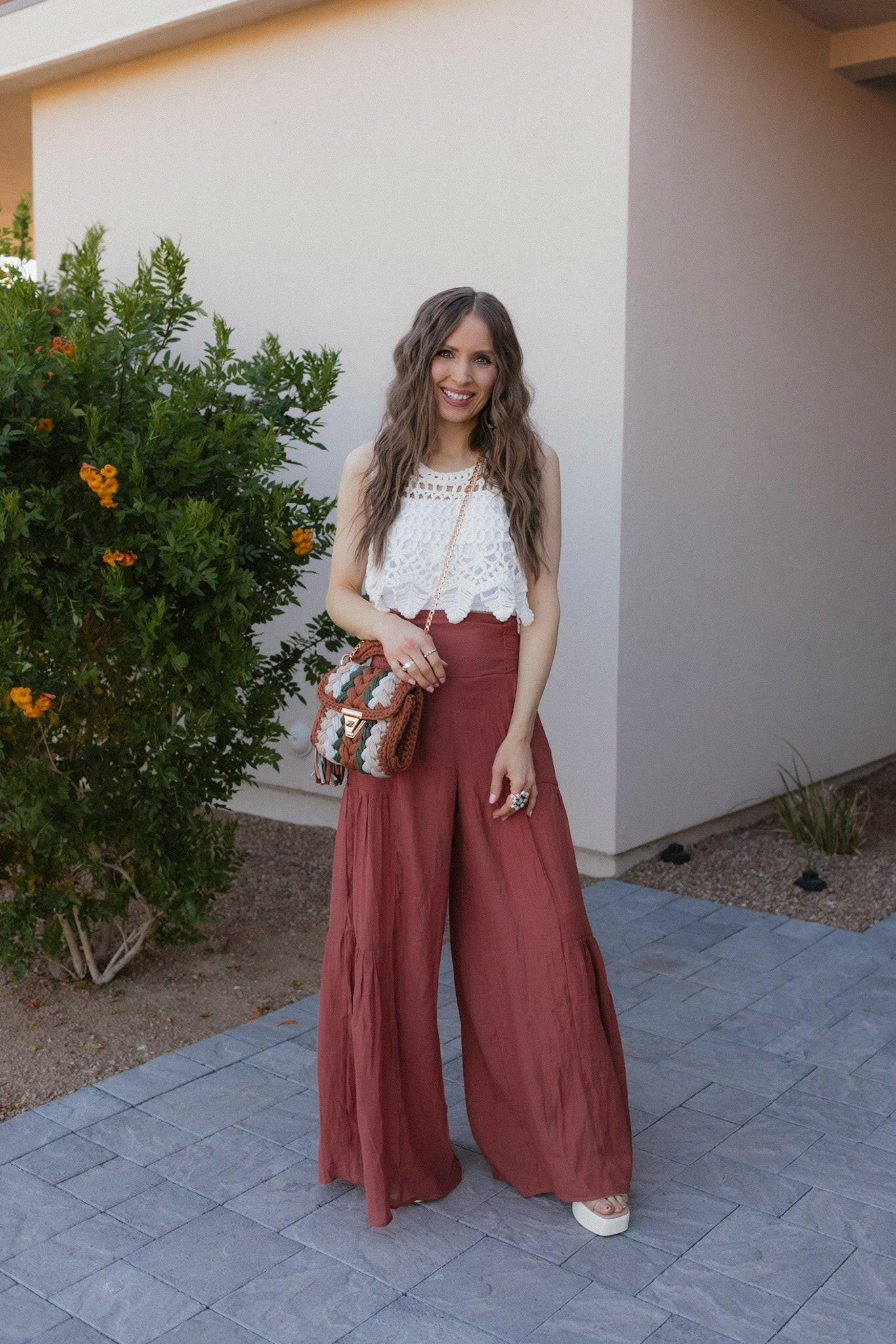 Boho Breeze Tiered Palazzo Pants S-3X-Pants-Krush Kandy, Women's Online Fashion Boutique Located in Phoenix, Arizona (Scottsdale Area)