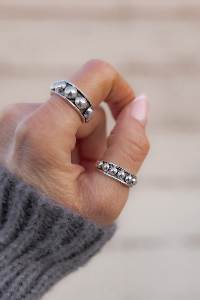 Sterling Silver Studded Ring | Krush Exclusive | PRE ORDER NOW OPEN-Rings-Krush Kandy, Women's Online Fashion Boutique Located in Phoenix, Arizona (Scottsdale Area)
