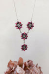 Lariat Blossom Stone Necklace-Lariat and Y Necklaces-Krush Kandy, Women's Online Fashion Boutique Located in Phoenix, Arizona (Scottsdale Area)