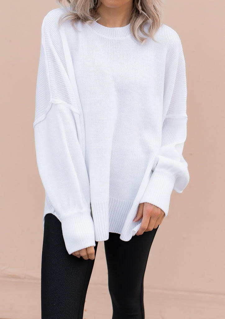 Everyday Elegance Side Slit Sweater | S-XL-Sweaters-Krush Kandy, Women's Online Fashion Boutique Located in Phoenix, Arizona (Scottsdale Area)