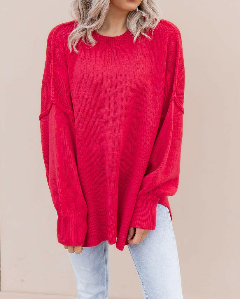 Everyday Elegance Side Slit Sweater | S-XL-Sweaters-Krush Kandy, Women's Online Fashion Boutique Located in Phoenix, Arizona (Scottsdale Area)