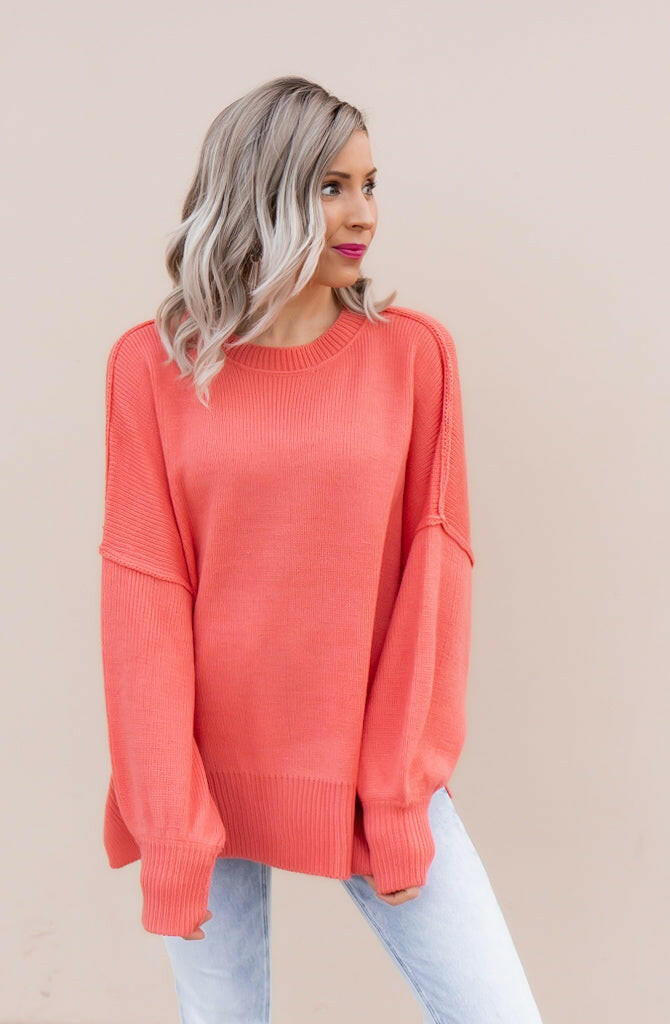 Everyday Elegance Side Slit Sweater | S-XL-Sweaters-Krush Kandy, Women's Online Fashion Boutique Located in Phoenix, Arizona (Scottsdale Area)