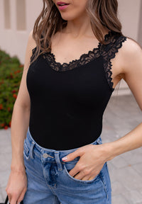 LUXE Lace Detailed Tank Top