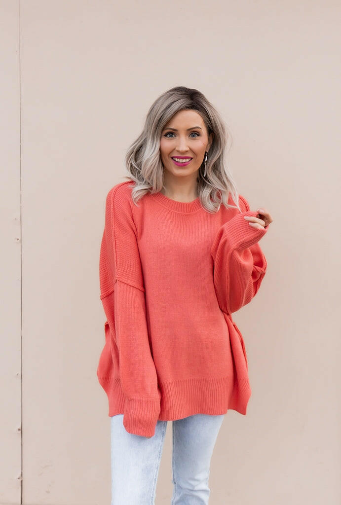 Everyday Elegance Side Slit Sweater | S-XL-Sweaters-Krush Kandy, Women's Online Fashion Boutique Located in Phoenix, Arizona (Scottsdale Area)