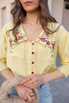 Garden Daydream Floral Embroidered Blouse