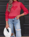 LOVER Heart Print Sweater | S-XL-Sweaters-Krush Kandy, Women's Online Fashion Boutique Located in Phoenix, Arizona (Scottsdale Area)