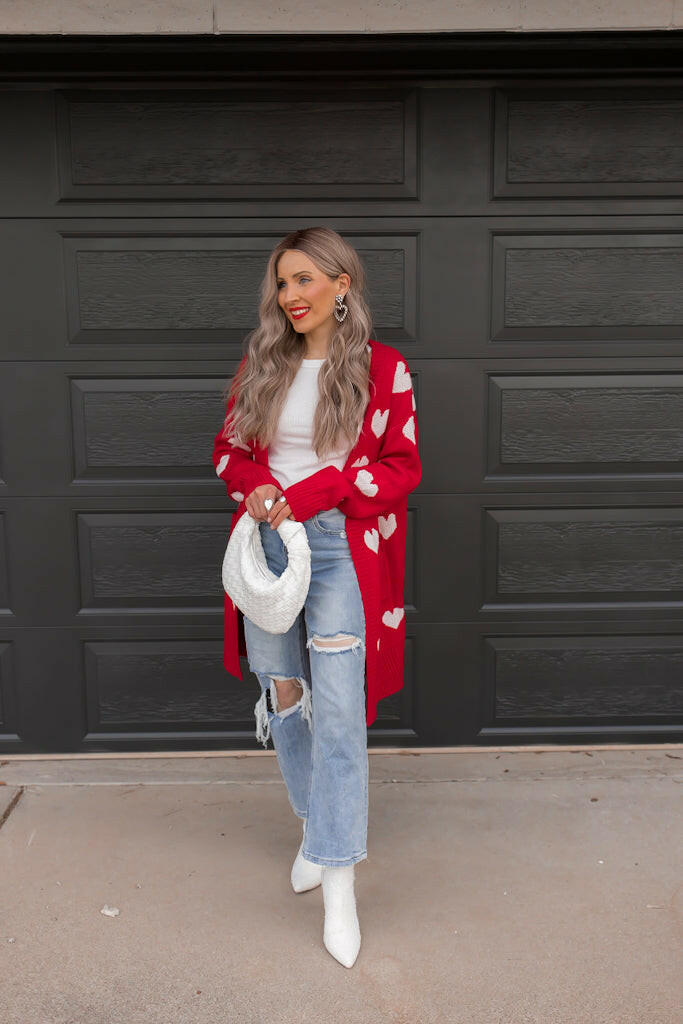 Love Me Or Not Heart Print Cardigan | S-XL-Sweaters-Krush Kandy, Women's Online Fashion Boutique Located in Phoenix, Arizona (Scottsdale Area)