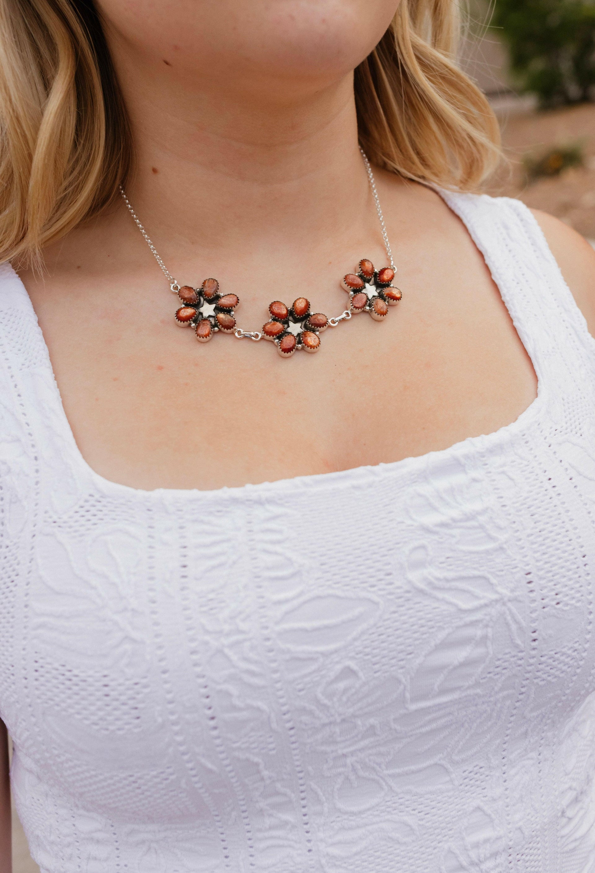 Lucky Star Stone Necklace-Chain Necklaces-Krush Kandy, Women's Online Fashion Boutique Located in Phoenix, Arizona (Scottsdale Area)