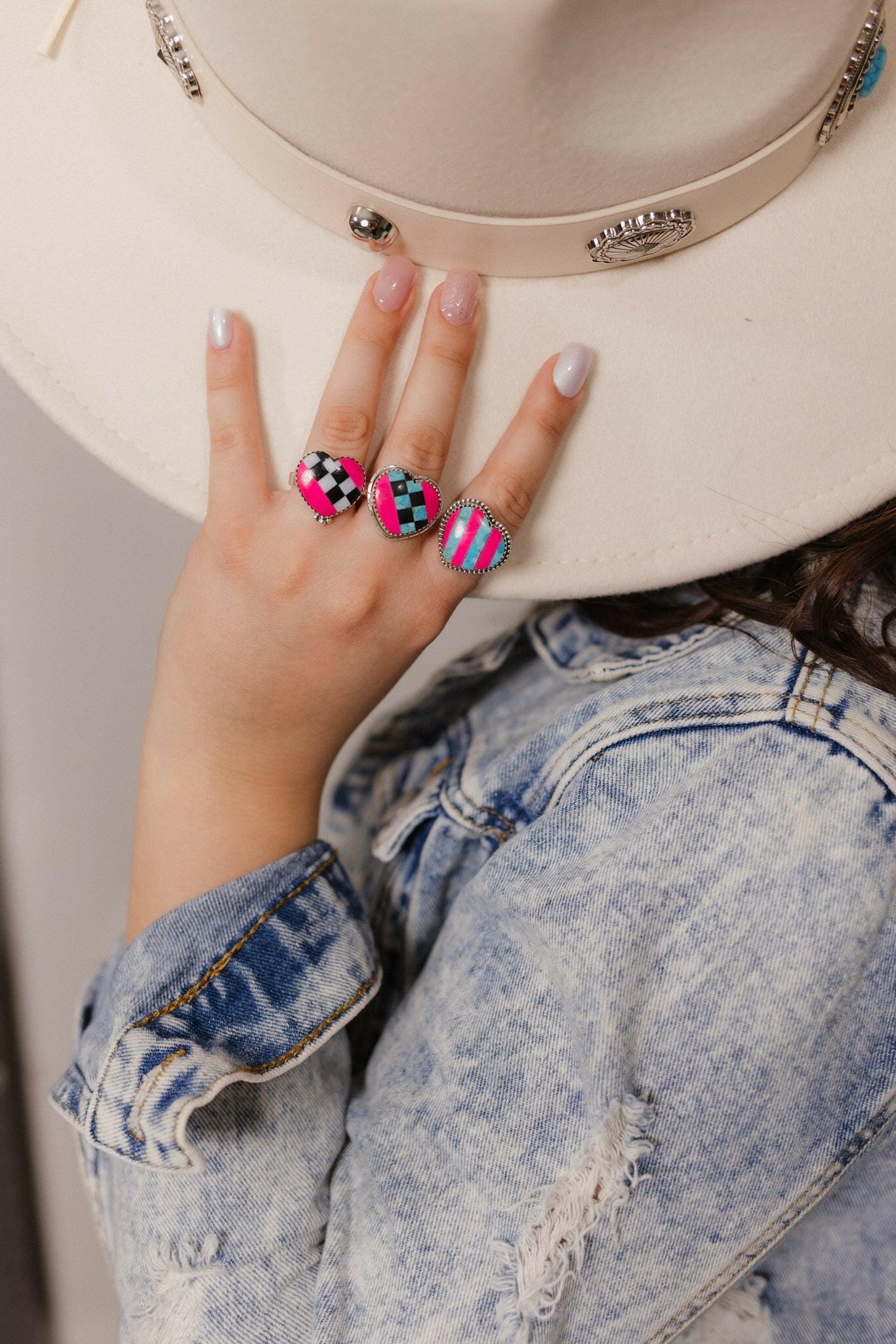 Kandy Stripe & Checkered Rings-Rings-Krush Kandy, Women's Online Fashion Boutique Located in Phoenix, Arizona (Scottsdale Area)