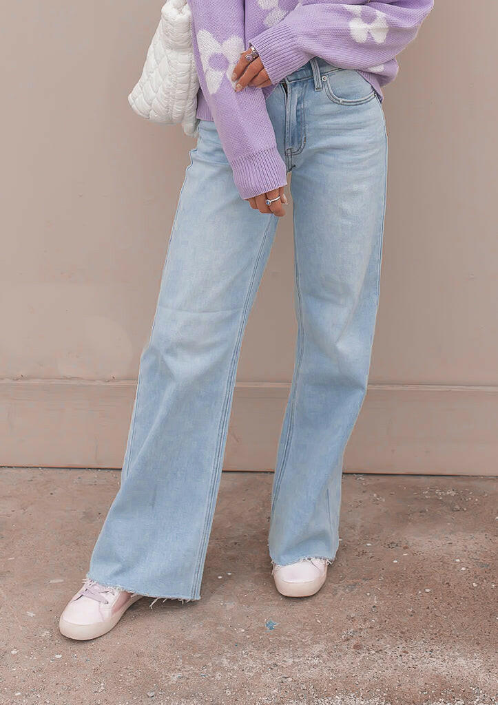 Kristyn Wide Leg Denim Jean | 3 Washes-Jeans-Krush Kandy, Women's Online Fashion Boutique Located in Phoenix, Arizona (Scottsdale Area)