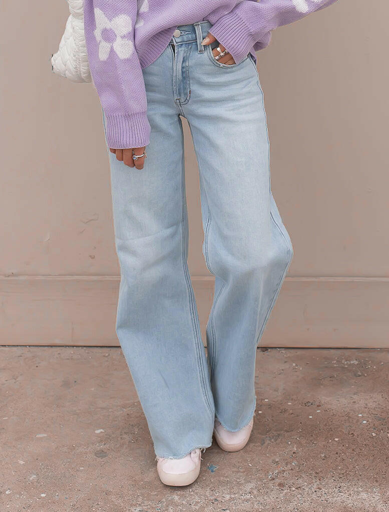 Kristyn Wide Leg Denim Jean | 3 Washes-Jeans-Krush Kandy, Women's Online Fashion Boutique Located in Phoenix, Arizona (Scottsdale Area)
