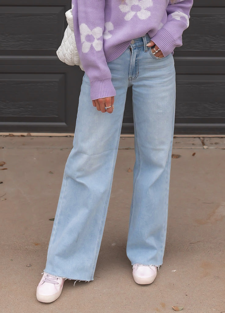 Just USA Women s Wide Leg Light Wash Jeans Krush Kandy 12 Light