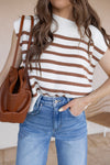 The Modern Muse Stripe Sweater Vest Top