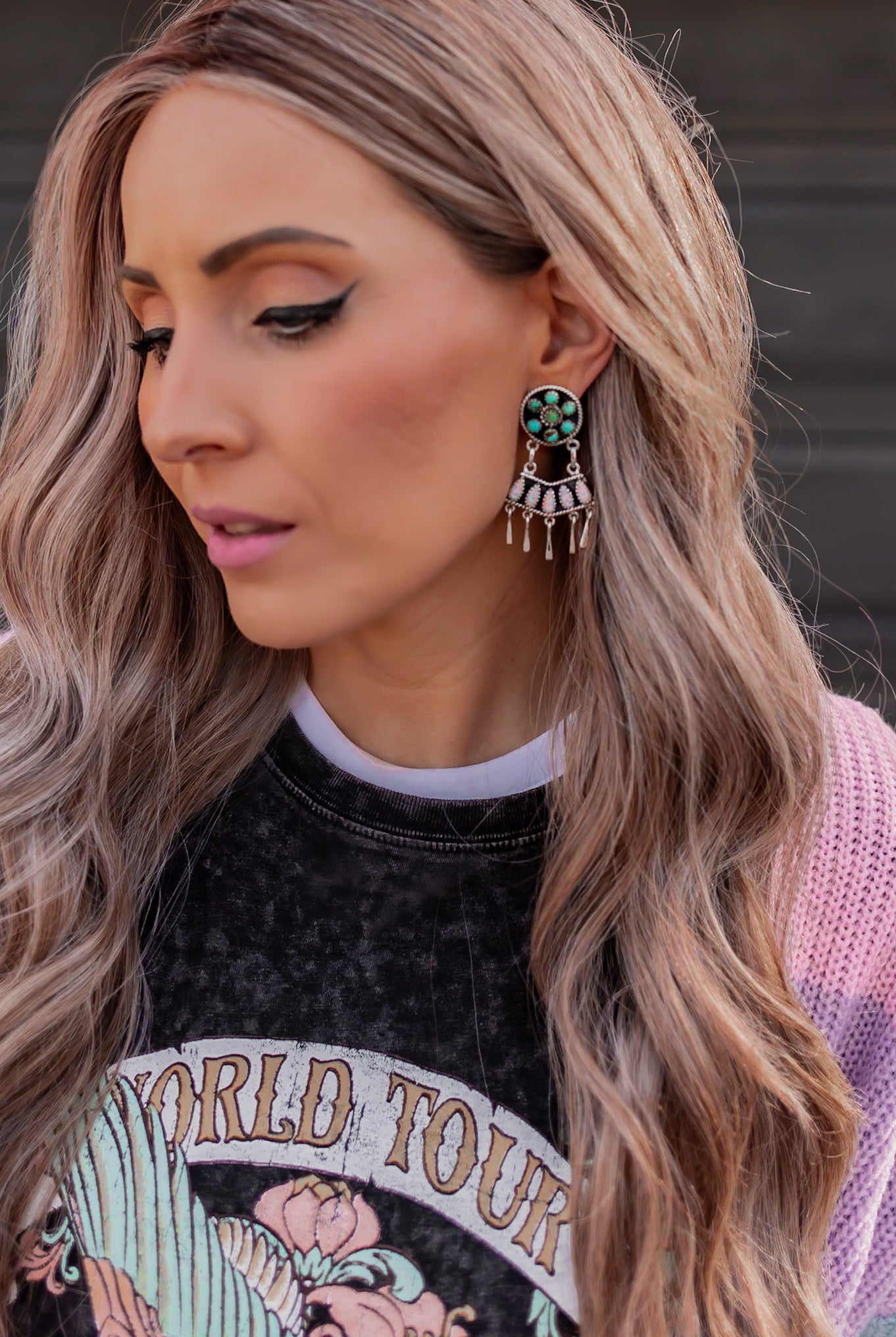 Give Em A Hand Jeweled Post Earrings-Stud Earrings-Krush Kandy, Women's Online Fashion Boutique Located in Phoenix, Arizona (Scottsdale Area)
