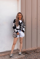 Double the Fun Checkered Print Cardigan-Sweaters-Krush Kandy, Women's Online Fashion Boutique Located in Phoenix, Arizona (Scottsdale Area)