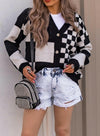 Double the Fun Checkered Print Cardigan-Sweaters-Krush Kandy, Women's Online Fashion Boutique Located in Phoenix, Arizona (Scottsdale Area)