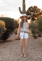 Boho Western Aztec Print Knit Tank-Tanks-Krush Kandy, Women's Online Fashion Boutique Located in Phoenix, Arizona (Scottsdale Area)