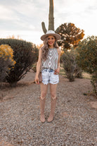 Boho Western Aztec Print Knit Tank-Tanks-Krush Kandy, Women's Online Fashion Boutique Located in Phoenix, Arizona (Scottsdale Area)