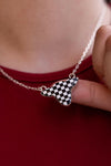Belle's Bliss Checkered Necklaces-Necklaces-Krush Kandy, Women's Online Fashion Boutique Located in Phoenix, Arizona (Scottsdale Area)