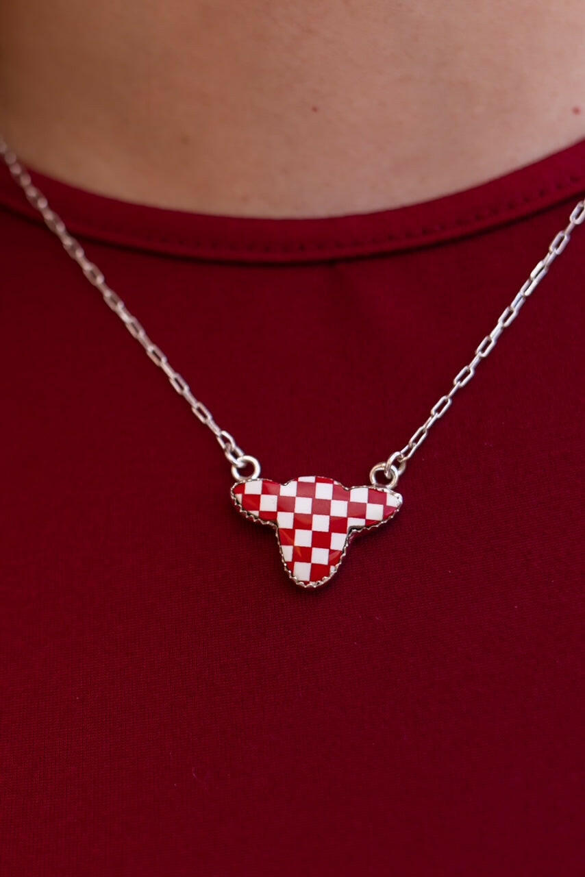 Belle's Bliss Checkered Necklaces-Necklaces-Krush Kandy, Women's Online Fashion Boutique Located in Phoenix, Arizona (Scottsdale Area)