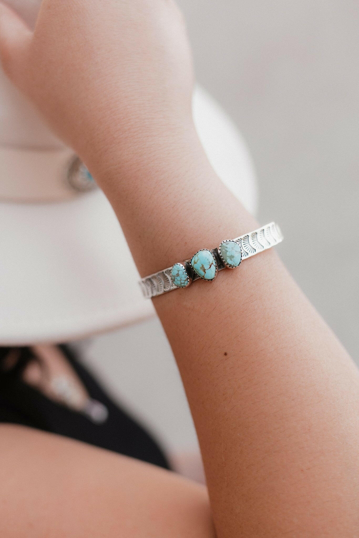 Mine 8 Stamped Cuff-Bracelets-Krush Kandy, Women's Online Fashion Boutique Located in Phoenix, Arizona (Scottsdale Area)