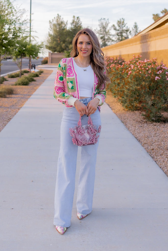 Jade Crotchet Lace Cardigan-Cardigans-Krush Kandy, Women's Online Fashion Boutique Located in Phoenix, Arizona (Scottsdale Area)
