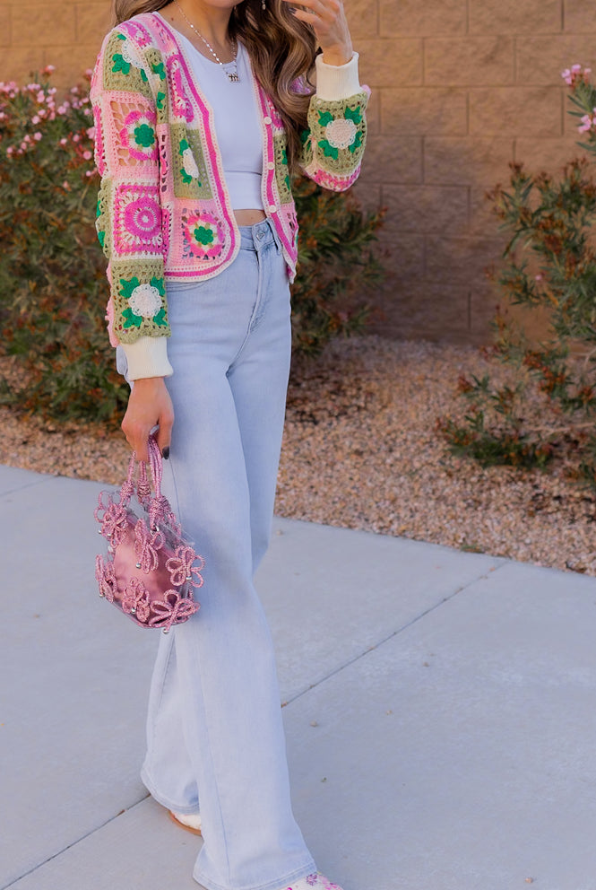 Jade Crochet Lace Cardigan-Cardigans-Krush Kandy, Women's Online Fashion Boutique Located in Phoenix, Arizona (Scottsdale Area)