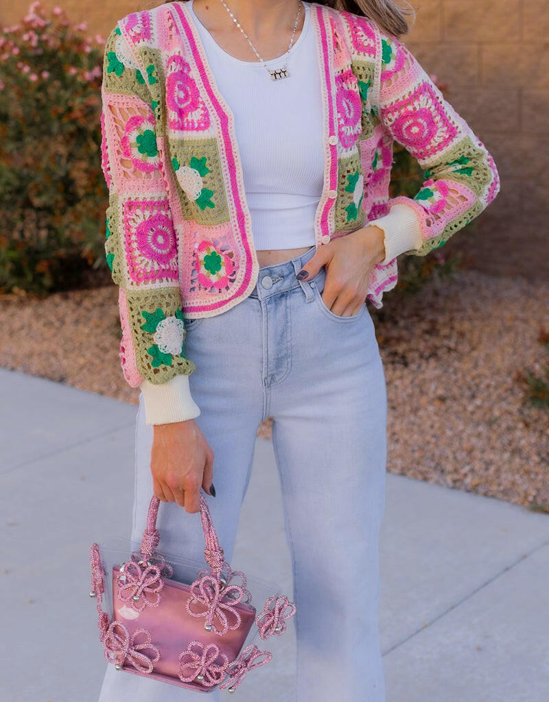 Jade Crochet Lace Cardigan-Cardigans-Krush Kandy, Women's Online Fashion Boutique Located in Phoenix, Arizona (Scottsdale Area)