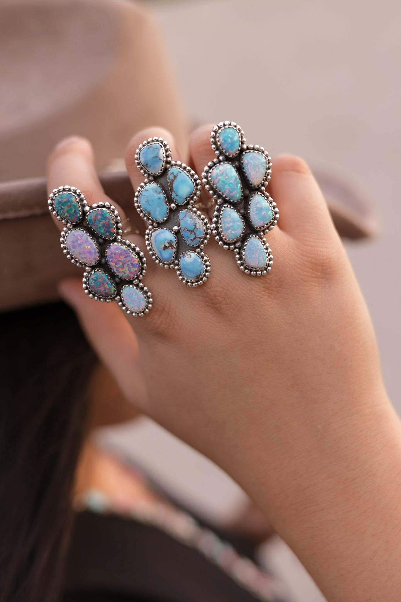Kristyn's Cluster Crawler Stone Ring-Crawler Rings-Krush Kandy, Women's Online Fashion Boutique Located in Phoenix, Arizona (Scottsdale Area)