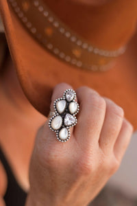 Kristyn's Cluster Crawler Stone Ring