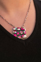 Kandy Bar Stone Cluster Necklaces-Necklaces-Krush Kandy, Women's Online Fashion Boutique Located in Phoenix, Arizona (Scottsdale Area)