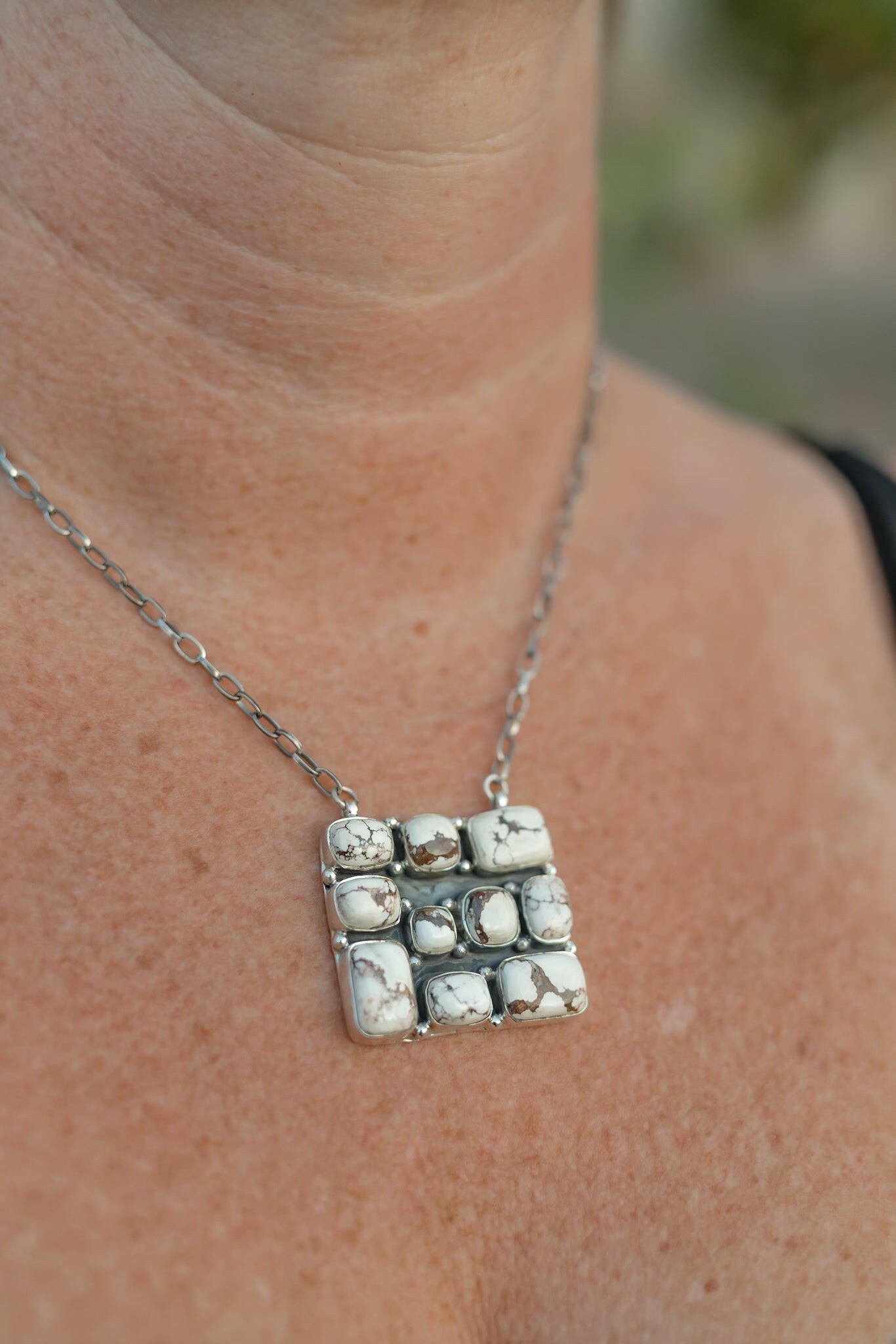 Kandy Bar Stone Cluster Necklaces-Necklaces-Krush Kandy, Women's Online Fashion Boutique Located in Phoenix, Arizona (Scottsdale Area)