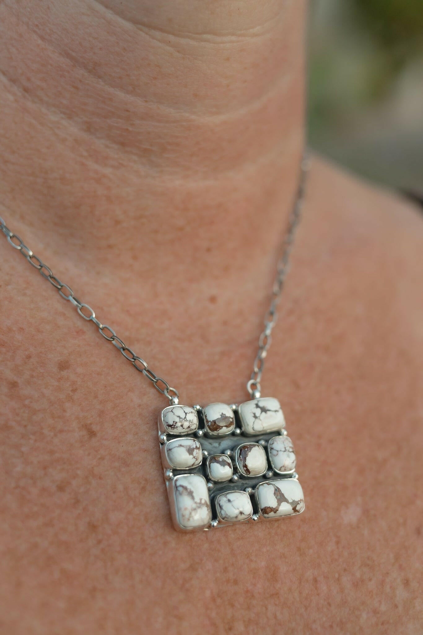 Kandy Bar Stone Cluster Necklaces-Necklaces-Krush Kandy, Women's Online Fashion Boutique Located in Phoenix, Arizona (Scottsdale Area)