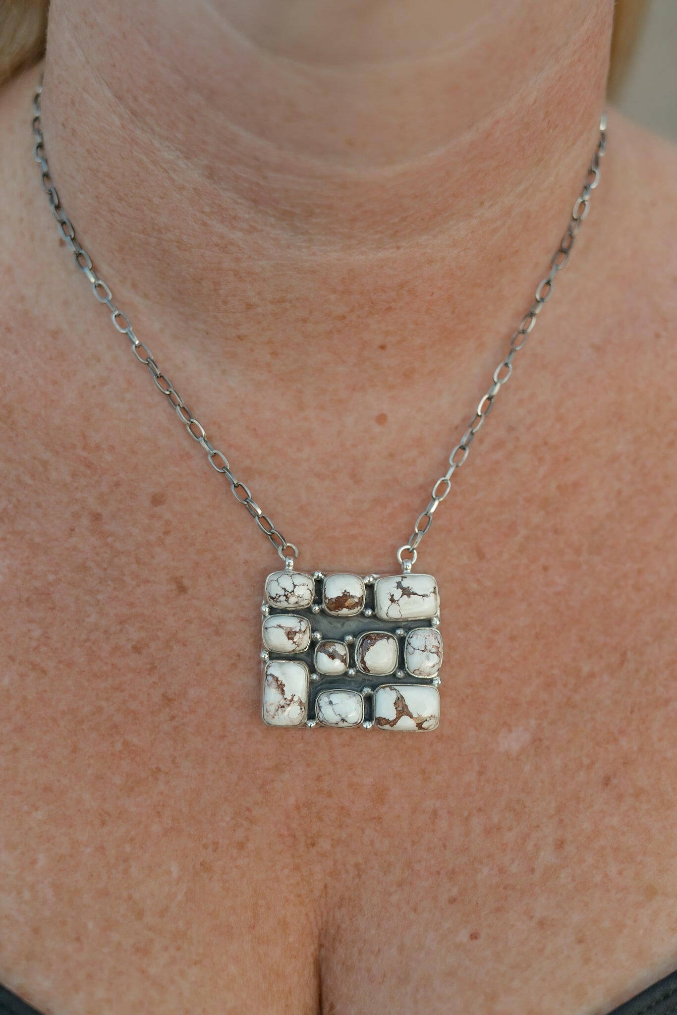 Kandy Bar Stone Cluster Necklaces-Necklaces-Krush Kandy, Women's Online Fashion Boutique Located in Phoenix, Arizona (Scottsdale Area)