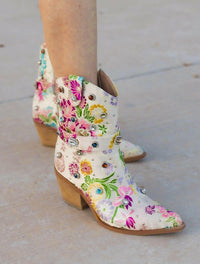 Embroidered Gem Cowgirl Boot