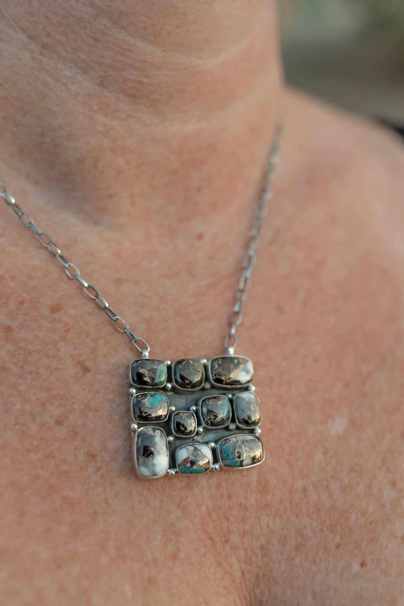 Kandy Bar Stone Cluster Necklaces-Necklaces-Krush Kandy, Women's Online Fashion Boutique Located in Phoenix, Arizona (Scottsdale Area)