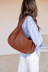The City Weave Faux Leather Braided Shoulder Bag