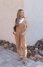 Gold Coast MIneral Washed Overall Jumpsuit-Jumpsuits & Rompers-Krush Kandy, Women's Online Fashion Boutique Located in Phoenix, Arizona (Scottsdale Area)