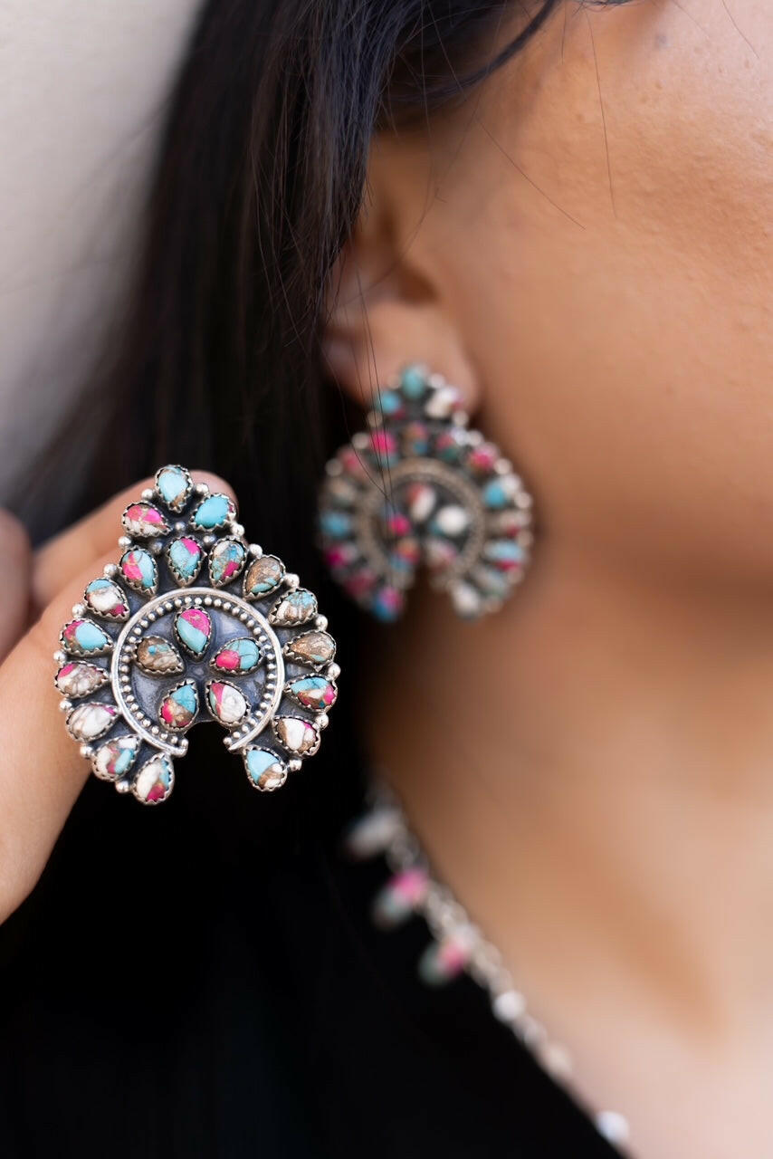 Crowned Concho Stud Earrings-Earrings-Krush Kandy, Women's Online Fashion Boutique Located in Phoenix, Arizona (Scottsdale Area)