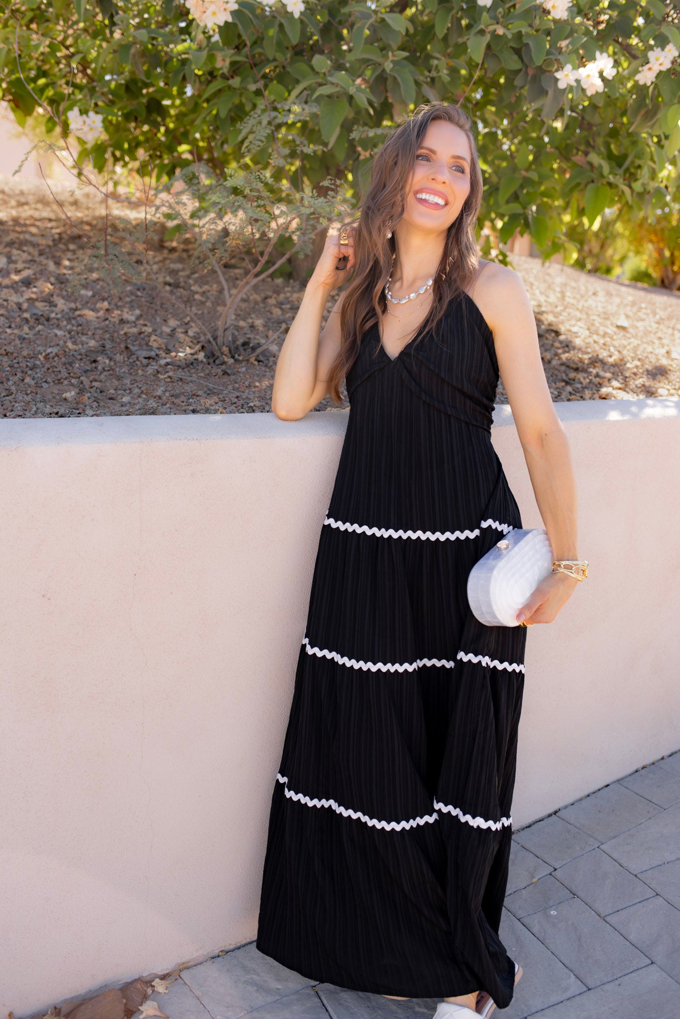 Midnight Grace Lace Maxi Dress | Black Tiered Elegant Style