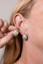 Jasper Slab Stud Earrings-Earrings-Krush Kandy, Women's Online Fashion Boutique Located in Phoenix, Arizona (Scottsdale Area)