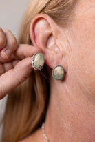 Jasper Slab Stud Earrings-Earrings-Krush Kandy, Women's Online Fashion Boutique Located in Phoenix, Arizona (Scottsdale Area)