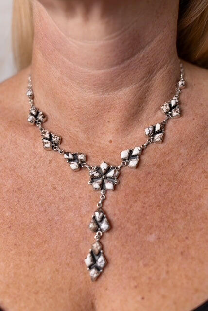 Favorite Design Stone Cluster Necklaces-Squash Blossom Necklaces-Krush Kandy, Women's Online Fashion Boutique Located in Phoenix, Arizona (Scottsdale Area)