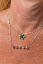 Sunlit Bloom and Bar Layered Necklace-Necklaces-Krush Kandy, Women's Online Fashion Boutique Located in Phoenix, Arizona (Scottsdale Area)